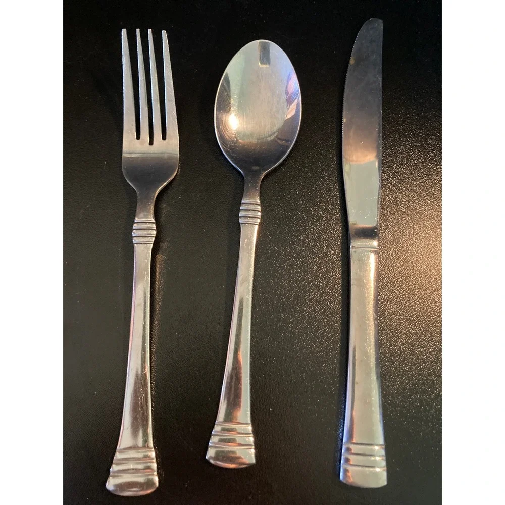 Cambridge Stainless Flatware Set 24 Pc Spoons Forks Knives Replacement Lot China